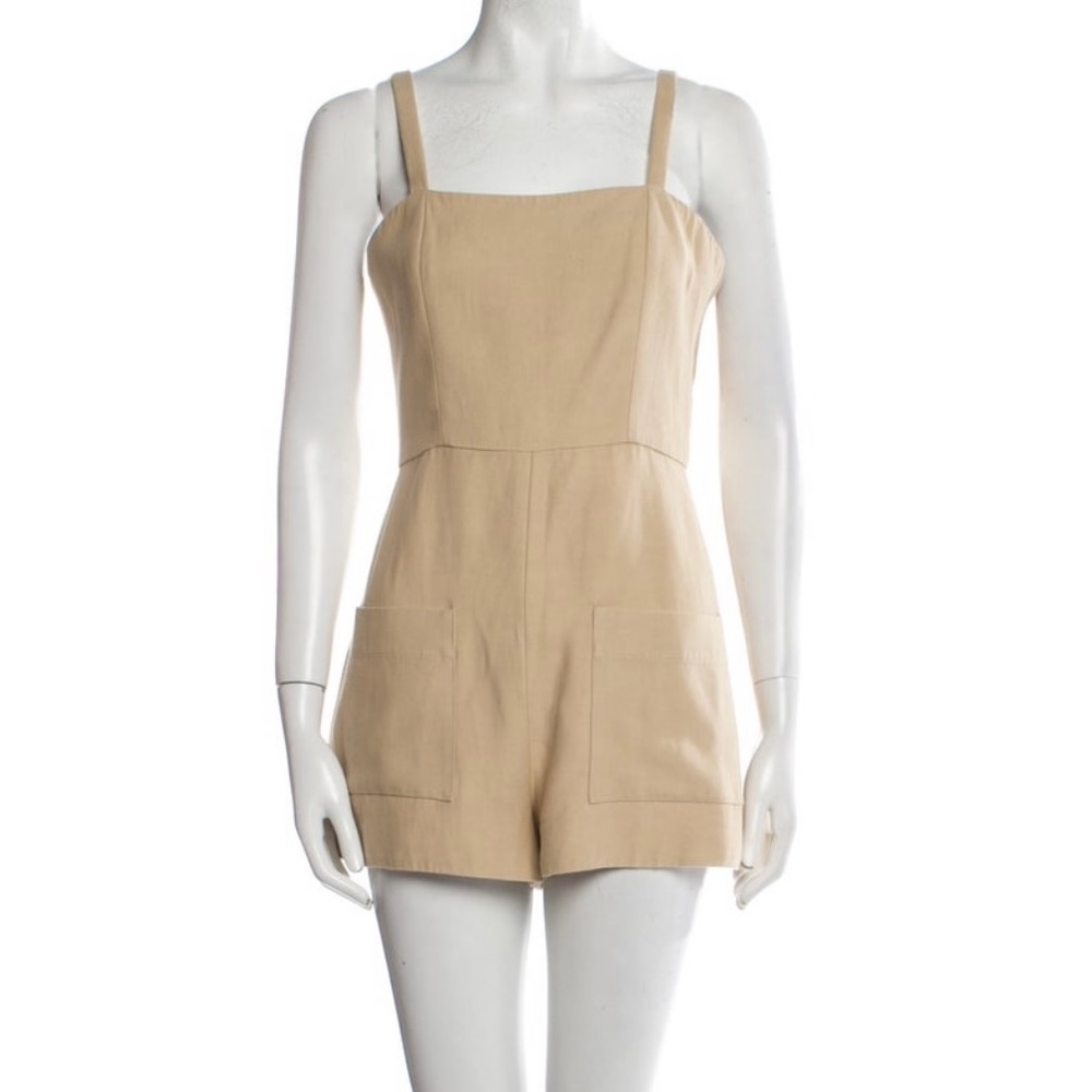 NWT ALEXIS, Linen playsuit, Tan, S